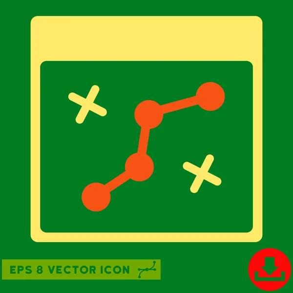 Path Points Calendar Page Vector Eps Icon — Stock Vector