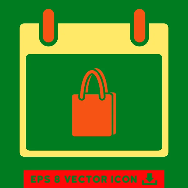 Bolsa de compras Calendario Día Vector Eps Icono — Vector de stock