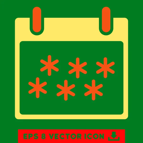 Calendário de neve Dia Vector Eps Ícone — Vetor de Stock
