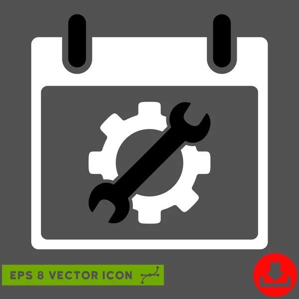 Outils de configuration Calendrier Jour vectoriel Eps Icône — Image vectorielle