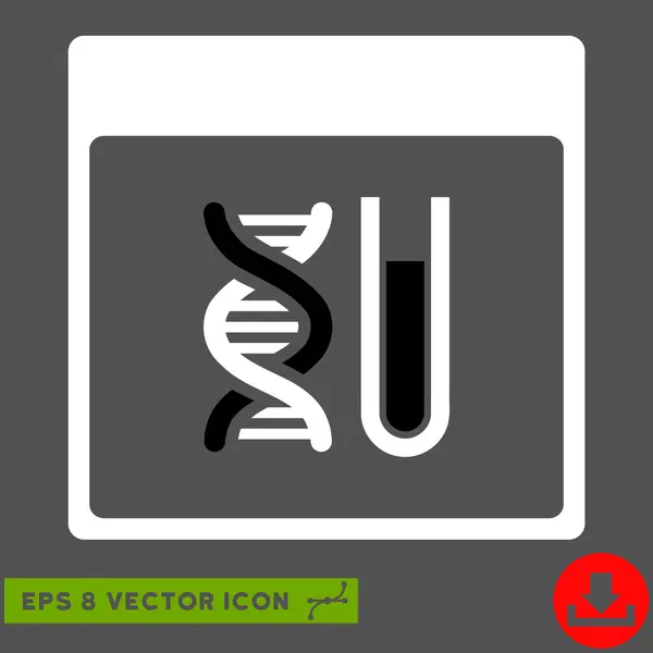 Página de Calendário de Análise de DNA Vector Eps Icon — Vetor de Stock