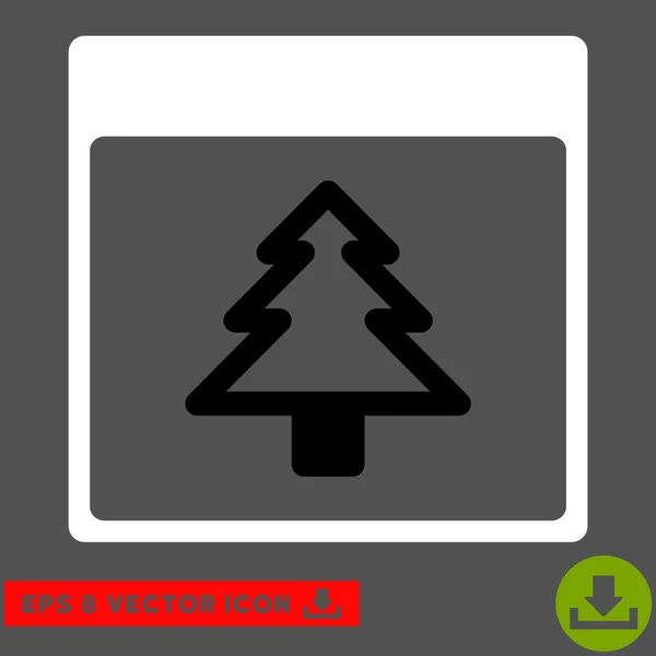 Fir Tree kalenderpictogram pagina Vector Eps — Stockvector