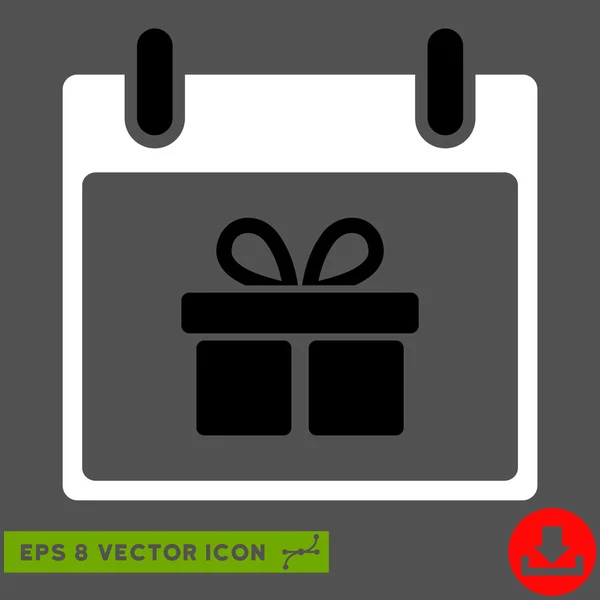 Caixa de presente Calendário Dia Vector Eps Ícone — Vetor de Stock