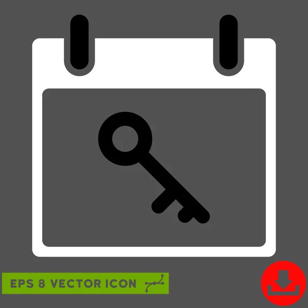 Key Calendar Day Vector Eps Icon — Stock Vector