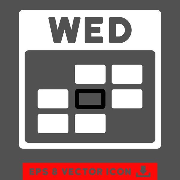 Quarta-feira Calendário Grade Vector Eps Ícone — Vetor de Stock