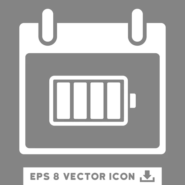 Calendrier de la batterie Jour vectoriel Eps Icône — Image vectorielle
