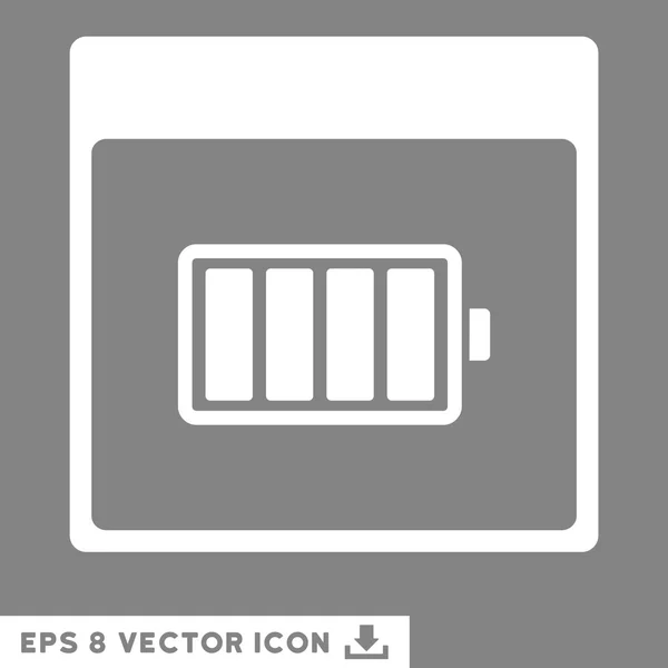 Battery Calendar Page Vector Eps Icon — Stock Vector