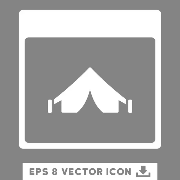 Calendrier camping Page Vector Eps Icon — Image vectorielle