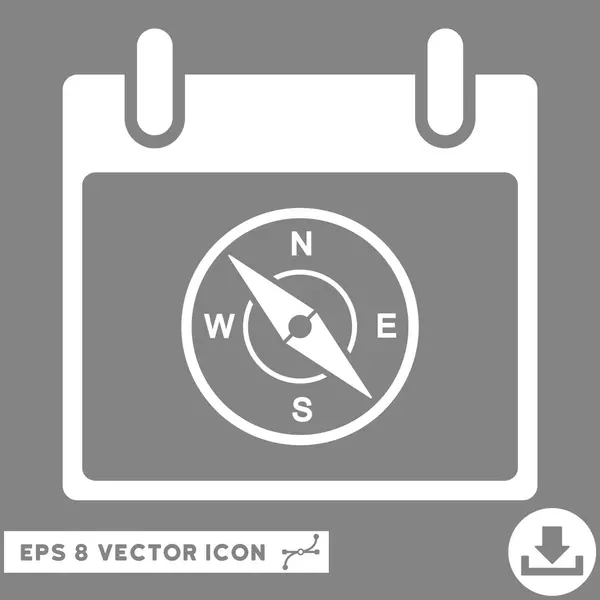 Compass Calendar Day Vector Eps Icon — Stock Vector