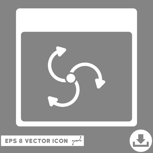 Ciclone Calendário Página Vector Eps Icon — Vetor de Stock