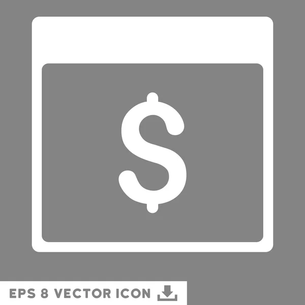 Dollar Währung Kalender Seite Vektor eps Symbol — Stockvektor