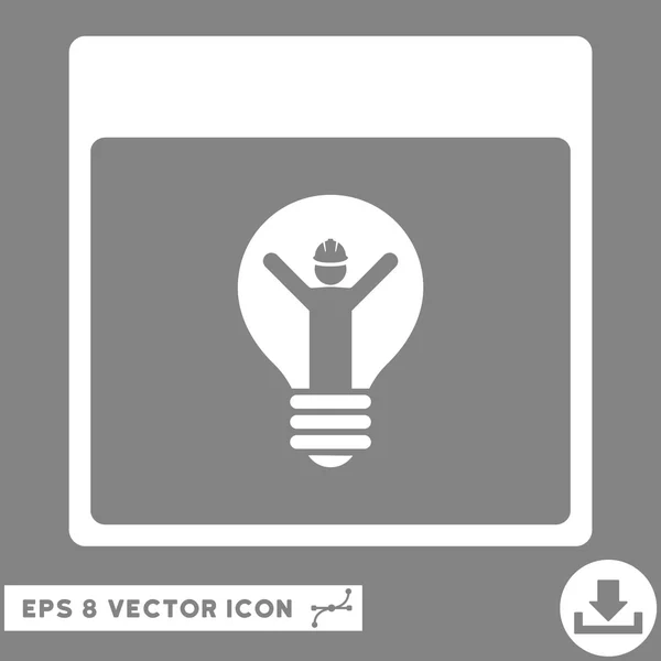 Elektriker Kalender Seite Vektor eps Symbol — Stockvektor
