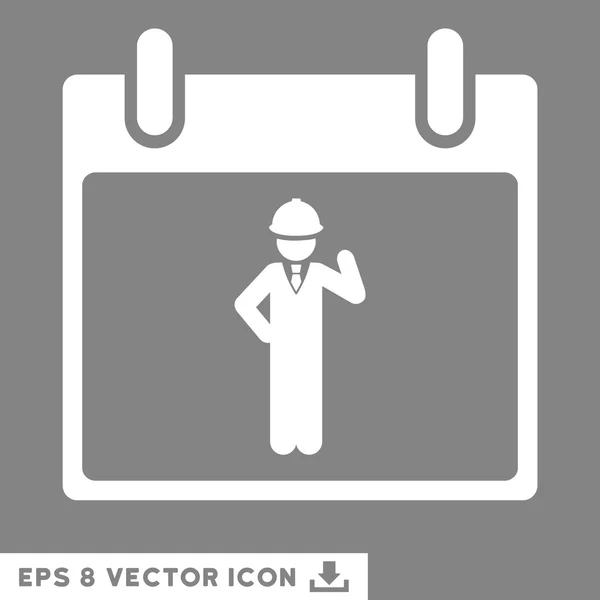 Engineer Calendar Day Vector Eps Icon — Stock Vector