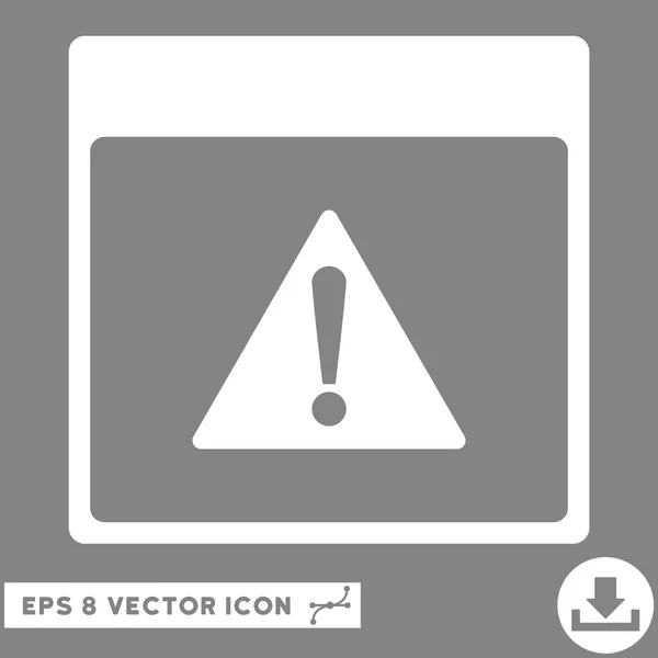 Fehler Kalender Seite Vektor eps Symbol — Stockvektor