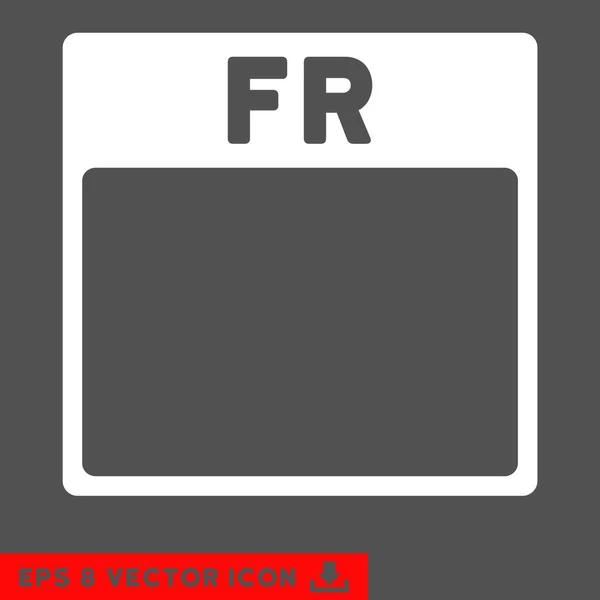 Friday Calendar Page Vector Eps Icon — Stock Vector