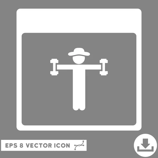 Gentleman Fitness Calendar Page Vector Eps Icon — Stock Vector