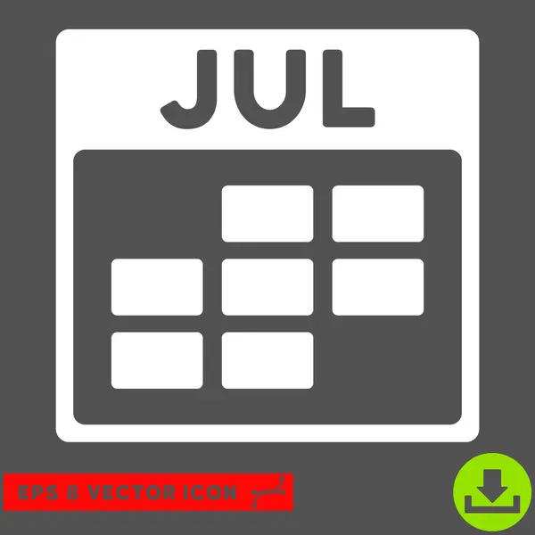 Juli kalenderikonen rutnät vektor Eps — Stock vektor