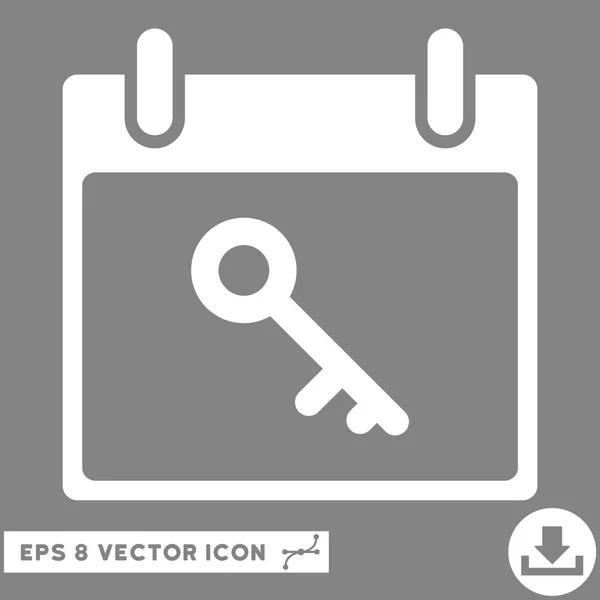 Key Calendar Day Vector Eps Icon — Stock Vector