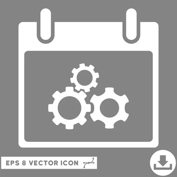 Mechanik Getriebe Kalendertag Vektor eps Symbol — Stockvektor