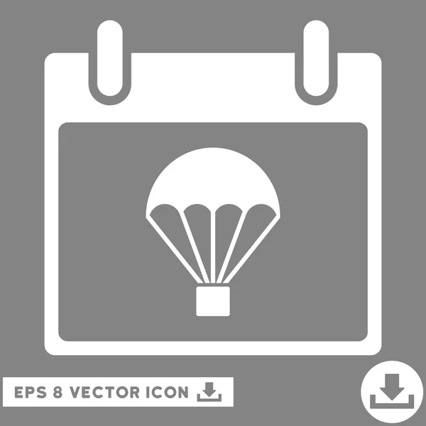 Fallschirm Kalender Tag Vektor eps Symbol — Stockvektor