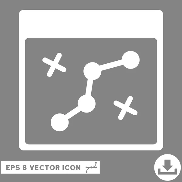 Chemin Points Calendrier Page vectoriel Eps Icône — Image vectorielle