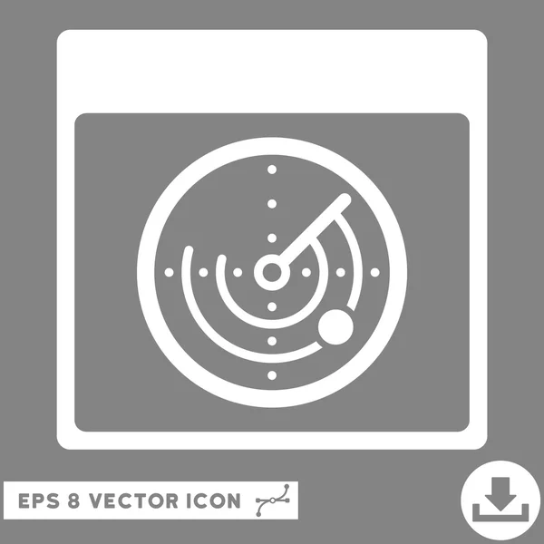 Radar Kalender Seite Vektor eps Symbol — Stockvektor
