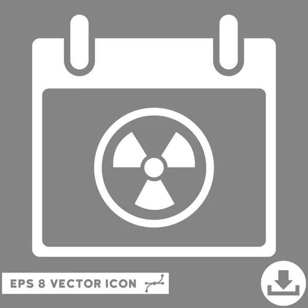 Calendário Radioativo Dia Vetor Eps Ícone — Vetor de Stock