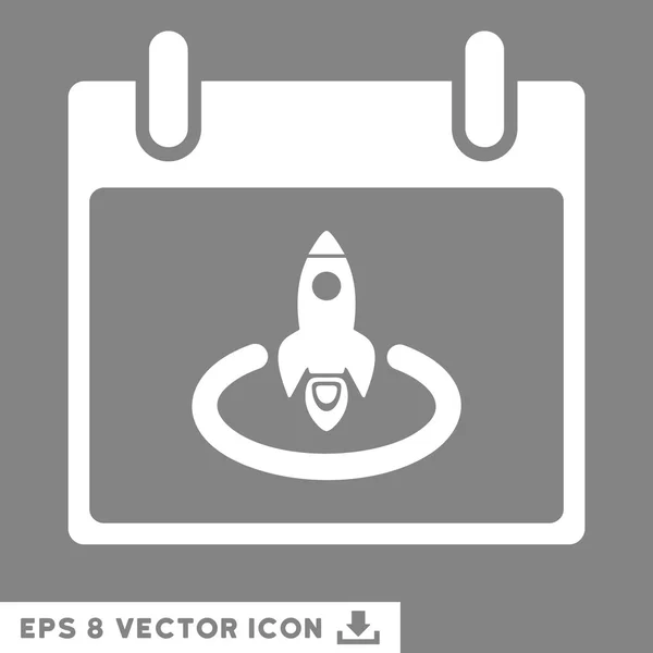 Raketenstart Kalenderseite Vektor eps Symbol — Stockvektor