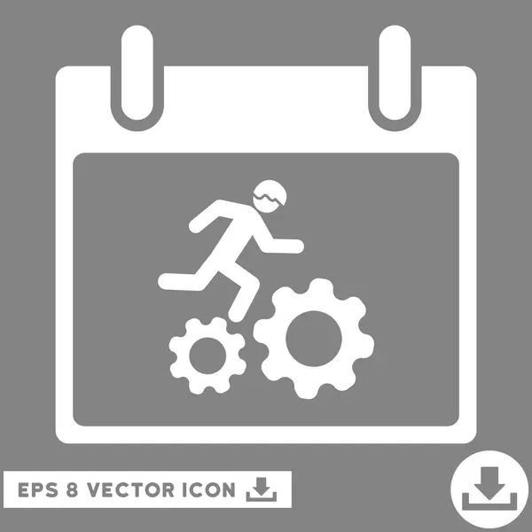Travailleur courant Calendrier Jour vectoriel Eps Icône — Image vectorielle