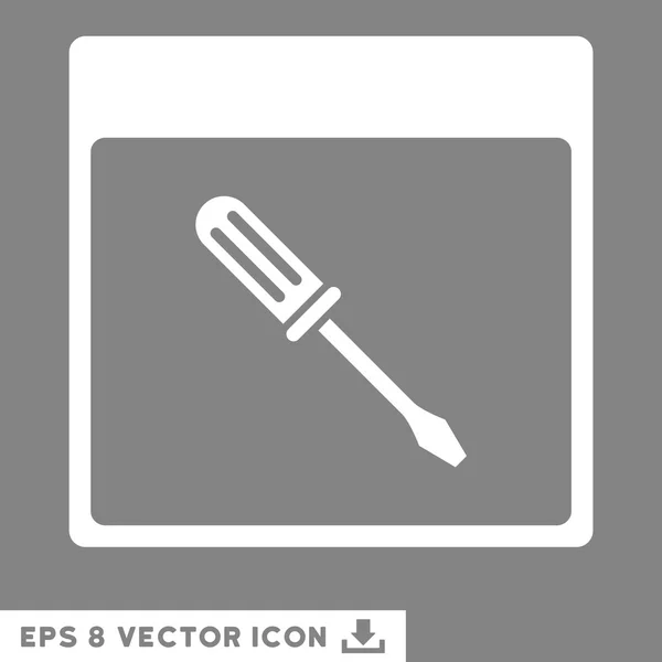 Destornillador Calendario Página Vector Eps Icon — Vector de stock