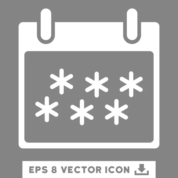 Día del calendario de nieve Vector Eps icono — Vector de stock