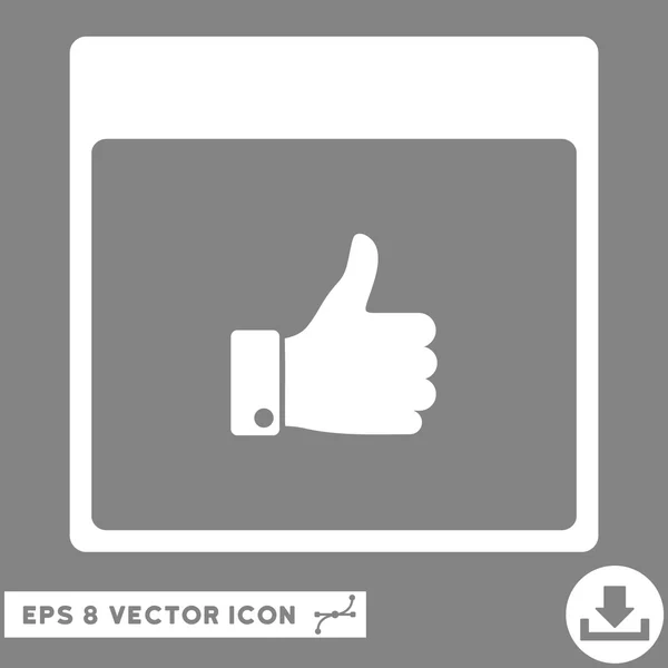 Pouce vers le haut Calendrier Page vectoriel Eps icône — Image vectorielle