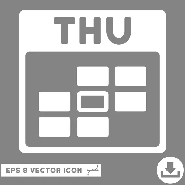 Quinta-feira Calendário Grade Vector Eps Ícone — Vetor de Stock