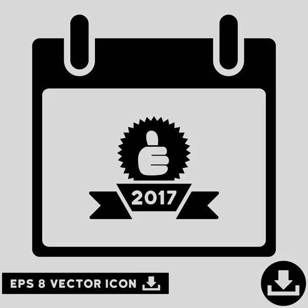 2017 Prêmio Fita Calendário Dia Vetor Eps Ícone — Vetor de Stock