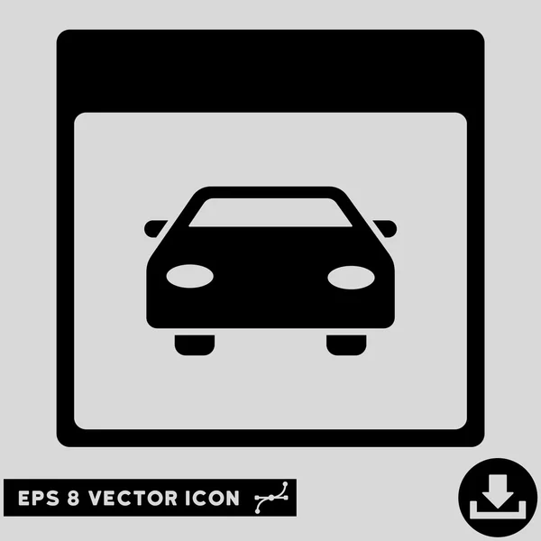 Autó autó naptár oldal vektor Eps ikon — Stock Vector