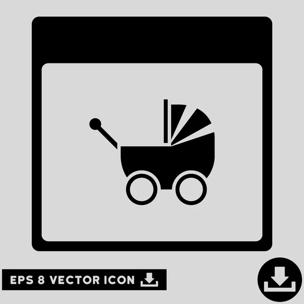 Векторный значок "Календарь детских колясок" — стоковый вектор