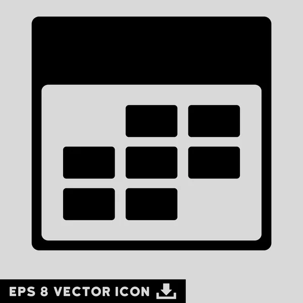 Calendar Month Grid Vector Eps Icon — Stock Vector