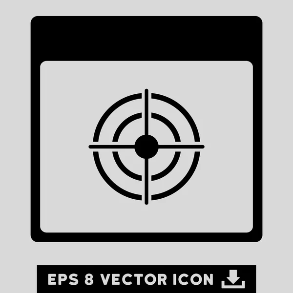 Bullseye Calendário Página Vector Eps Icon — Vetor de Stock