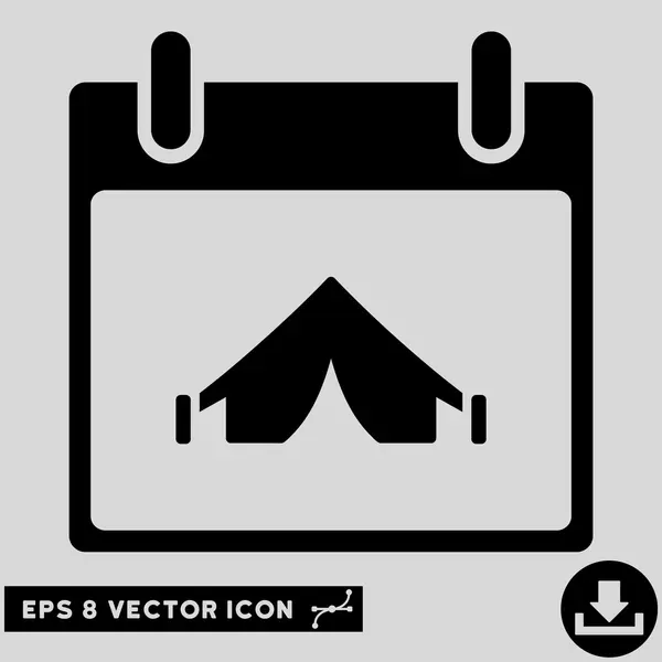 Camping Calendário Dia Vector Eps Ícone — Vetor de Stock