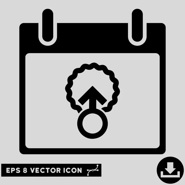 Día del calendario de penetración celular Vector Eps Icono — Vector de stock