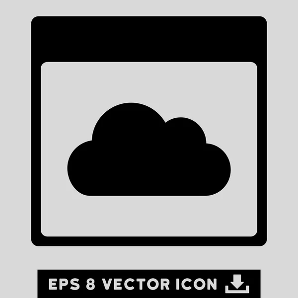 Cloud Calendar Página Vector Eps Icon — Vetor de Stock
