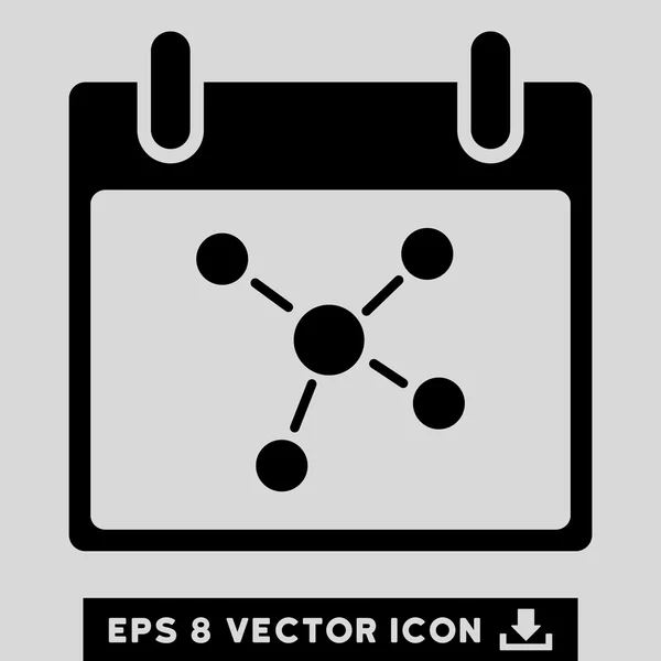 Connexions Calendrier Jour Vecteur Eps Icône — Image vectorielle