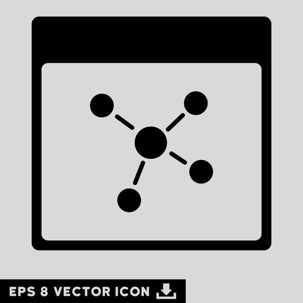 Conexiones Calendario Página Vector Eps Icono — Vector de stock