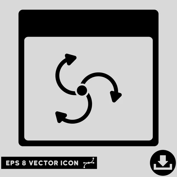 Ciclone Calendário Página Vector Eps Icon — Vetor de Stock