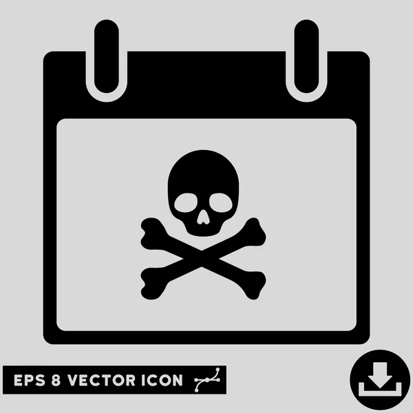 Death Skull Calendar Day Vector Eps Icon — Stock Vector