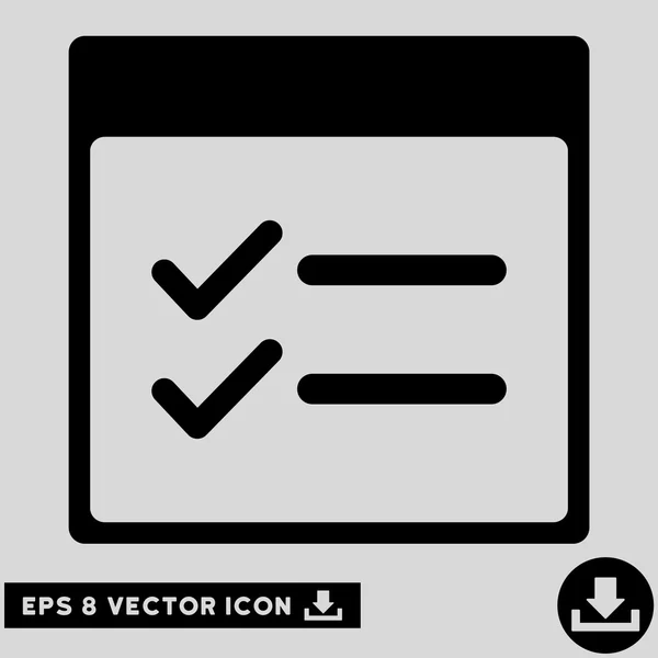 Itens Feito Página de Calendário Vector Eps Icon — Vetor de Stock