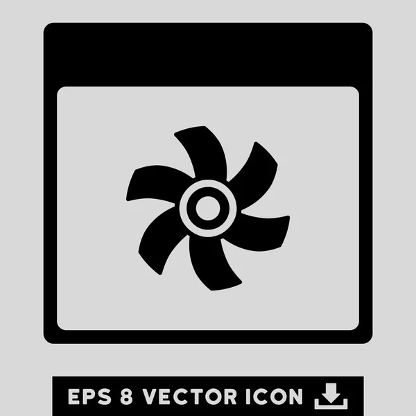 Página del calendario del ventilador Vector Eps icono — Vector de stock