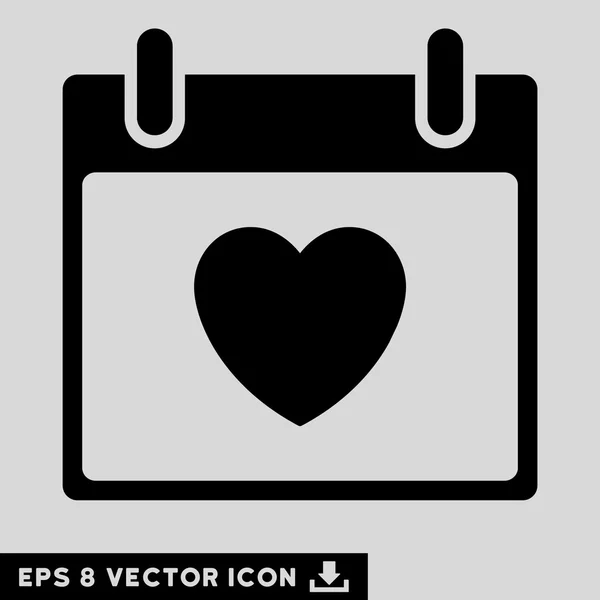 Lieblingsherz Kalendertag Vektor eps Symbol — Stockvektor