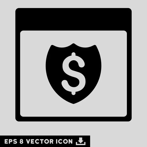 Finanzschild Kalenderseite Vektor eps Symbol — Stockvektor