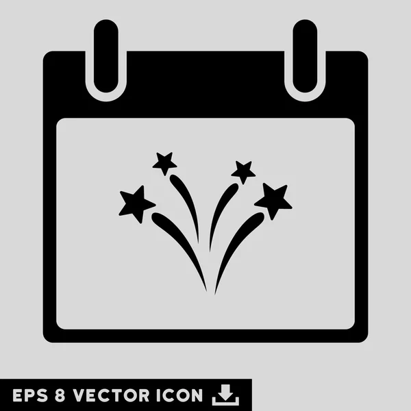 Feuerwerk Kalender Tag Vektor eps Symbol — Stockvektor